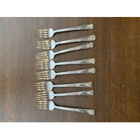 48 PIECE WM ROGERS Reinforced Plate IS Floral Pattern SILVERPLATE Flatware Set