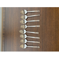 48 PIECE WM ROGERS Reinforced Plate IS Floral Pattern SILVERPLATE Flatware Set
