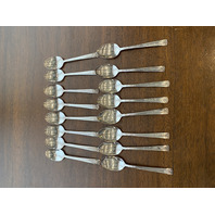 48 PIECE WM ROGERS Reinforced Plate IS Floral Pattern SILVERPLATE Flatware Set