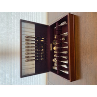 63 PIECE ONEIDA COMMUNITY WHITE ORCHID SILVERPLATE Flatware Set