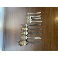 ANTIQUE 71 PIECE ONEIDA COMMUNITY ADAM SILVERPLATE Flatware Set 1917
