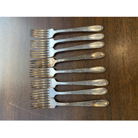 54 PIECE WM ROGERS IS MARY LOU/DEVONSHIRE SILVERPLATE Flatware Set MONOGRAM