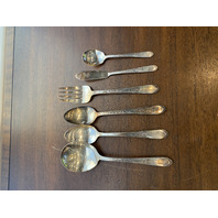 54 PIECE WM ROGERS IS MARY LOU/DEVONSHIRE SILVERPLATE Flatware Set MONOGRAM