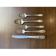 54 PIECE WM ROGERS IS MARY LOU/DEVONSHIRE SILVERPLATE Flatware Set MONOGRAM