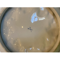 ANTIQUE MEISSEN Floral Pained Gold & White Gilt Decorative Bowl 12"L