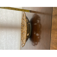 ANTIQUE MEISSEN Floral Pained Gold & White Gilt Decorative Bowl 12"L