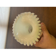 ANTIQUE UV REACTIVE Stevens & Williams Jack In The Pulpit Art Glass Vase 7.25"H