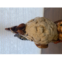 LARGE Multicolored Ceramic Rooster Sculpture On Vegetables 15.5"L x 9"W x 18"H