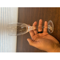 SET(8) VTG LALIQUE Crystal "ANGEL FACE/WINGS" Champagne Glasses 8"H SIGNED