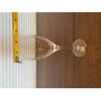 SET(8) VTG LALIQUE Crystal "ANGEL FACE/WINGS" Champagne Glasses 8"H SIGNED