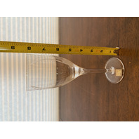 SET(8) VTG LALIQUE Crystal "ANGEL FACE/WINGS" Champagne Glasses 8"H SIGNED