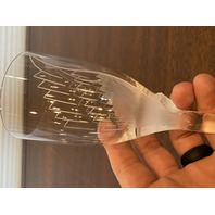 SET(8) VTG LALIQUE Crystal "ANGEL FACE/WINGS" Champagne Glasses 8"H SIGNED