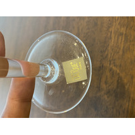 SET(8) VTG LALIQUE Crystal "ANGEL FACE/WINGS" Champagne Glasses 8"H SIGNED