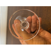 SET(8) VTG LALIQUE Crystal "ANGEL FACE/WINGS" Champagne Glasses 8"H SIGNED