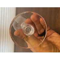 SET(8) VTG LALIQUE Crystal "ANGEL FACE/WINGS" Champagne Glasses 8"H SIGNED