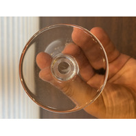 SET(8) VTG LALIQUE Crystal "ANGEL FACE/WINGS" Champagne Glasses 8"H SIGNED