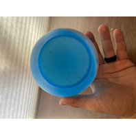 PAIR Of VTG Blue MARY GREGORY Westmoreland Child Fishing Vases SIGNED 7"H