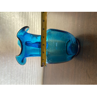 VTG Blue/Turquoise  MARY GREGORY Woman In Nature Pitcher HAND PAINTED 9.25"H