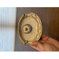 ANTIQUE Porcelain Floral HANDPAINTED Inkstand W/Gold Trim 7"L