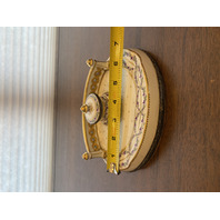 ANTIQUE Porcelain Floral HANDPAINTED Inkstand W/Gold Trim 7"L