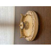 ANTIQUE Porcelain Floral HANDPAINTED Inkstand W/Gold Trim 7"L