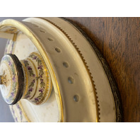 ANTIQUE Porcelain Floral HANDPAINTED Inkstand W/Gold Trim 7"L