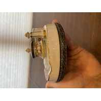 ANTIQUE Porcelain Floral HANDPAINTED Inkstand W/Gold Trim 7"L