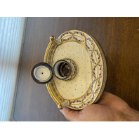 ANTIQUE Porcelain Floral HANDPAINTED Inkstand W/Gold Trim 7"L