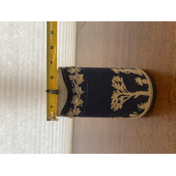 RARE VTG WEDGWOOD Jasperware Cobalt Blue Grapes/Cupids Lidded Syrup Pitcher 7"H