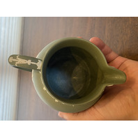 VTG Green/White Wedgwood Jasperware Neoclassical Scene Pitcher 4.75"H