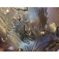 Valpeltro Pewter Leaf Design Serving Platter 15"L MADE IN ITALY