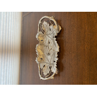 Valpeltro Pewter Leaf Design Serving Platter 15"L MADE IN ITALY