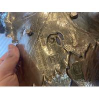 Valpeltro Pewter Leaf Design Serving Platter 15"L MADE IN ITALY