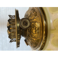 VTG Multicolored Floral Painted GWTW Oil Lamp 22"H