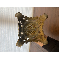 VTG Multicolored Floral Painted GWTW Oil Lamp 22"H