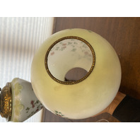 VTG Multicolored Floral Painted GWTW Oil Lamp 22"H