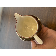 ANTIQUE Wedgwood Copper Luster Embossed Queensware MOTHER & CHILD Jug 4.75"H