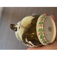 ANTIQUE Wedgwood Copper Luster Embossed Queensware MOTHER & CHILD Jug 4.75"H