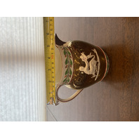 ANTIQUE Wedgwood Copper Luster Embossed Queensware MOTHER & CHILD Jug 4.75"H