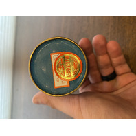 VTG JINGFA Chinese Cloisonn&eacute; On Brass Floral Vase W/Stand 5"H