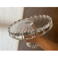 VTG FOSTORIA Clear COIN GLASS Round Cake Plate/Stand 10"W DISCONTINUED
