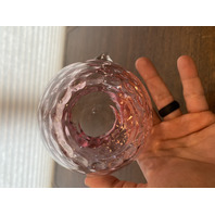 VTG Hobbs Brockunier Cranberry & Clear Inverted Thumbprint Glass Pitcher 5"H