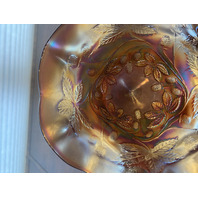 ANTIQUE FENTON Amethyst Iridescent Carnival BLACKBERRY BRAMBLE Compote 5"H