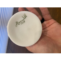 VTG Westmoreland Milk Glass Floral Painted Tri Foot Compote Bowl 5"H SIGNED