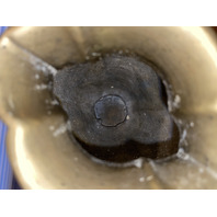 VTG CHINESE Raised Relief Bird On Branch Design Double Handled Brass Vase 6"H