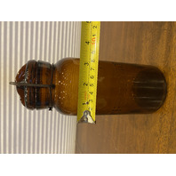 ANTIQUE TRADEMARK THE DANDY Dark Amber Fruit Jar PAT OCT 13TH 1885 8.75"H