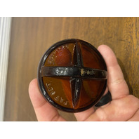 ANTIQUE TRADEMARK THE DANDY Dark Amber Fruit Jar PAT OCT 13TH 1885 8.75"H