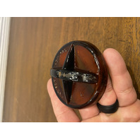 ANTIQUE TRADEMARK THE DANDY Dark Amber Fruit Jar PAT OCT 13TH 1885 8.75"H