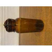 ANTIQUE TRADEMARK THE DANDY Dark Amber Fruit Jar PAT OCT 13TH 1885 8.75"H