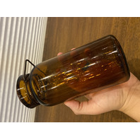 ANTIQUE TRADEMARK THE DANDY Dark Amber Fruit Jar PAT OCT 13TH 1885 8.75"H